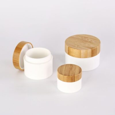 Bamboo cream jars